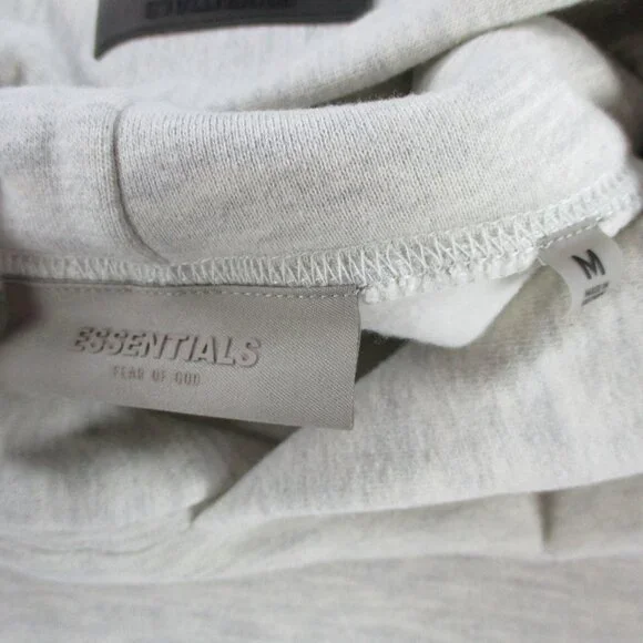 Fear of God Essentials Hoodie Mens Medium Light Oatmeal Heather Sweatshirt NEW - Picture 6 of 12